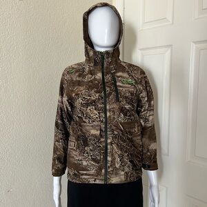 Big Kids Realtree Camo Hunting Long Sleeve Hoodie Zip up Jacket Size M